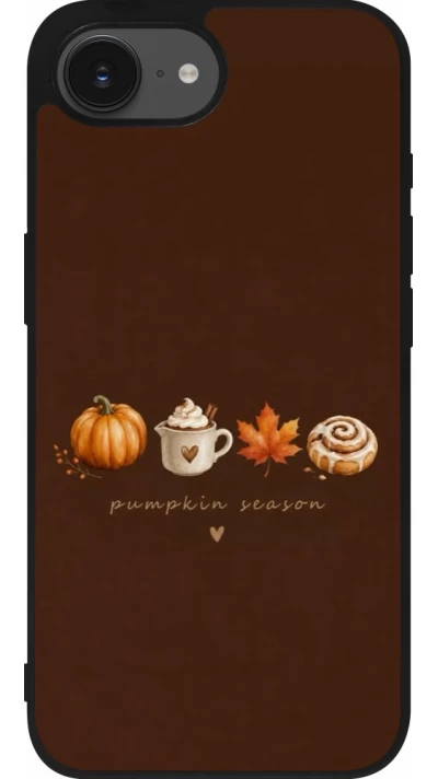 iPhone 17e / 16e Case Hülle - Silikon schwarz Autumn 26 Pumpkin season