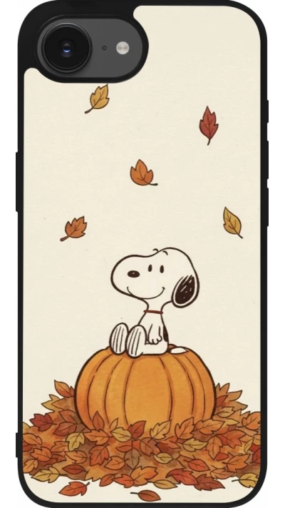 iPhone 17e / 16e Case Hülle - Silikon schwarz Autumn 26 Snoopy autumn