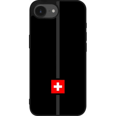 Coque iPhone 17e / 16e - Silicone rigide noir Canton CH noir
