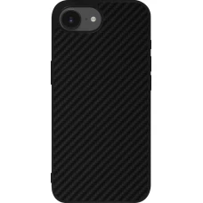 iPhone 16e Case Hülle - Silikon schwarz Carbon Basic