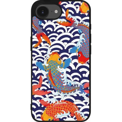 Coque iPhone 17e / 16e - Silicone rigide noir Easter 2023 japanese fish