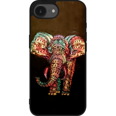 Coque iPhone 17e / 16e - Silicone rigide noir Elephant 02