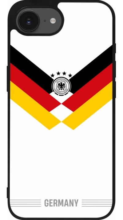 iPhone 17e / 16e Case Hülle - Silikon schwarz Deutschland 2026 personalisierbares Fussballtrikot