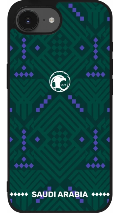 iPhone 17e / 16e Case Hülle - Silikon schwarz Saudi Arabien 2026 personalisierbares Fussballtrikot