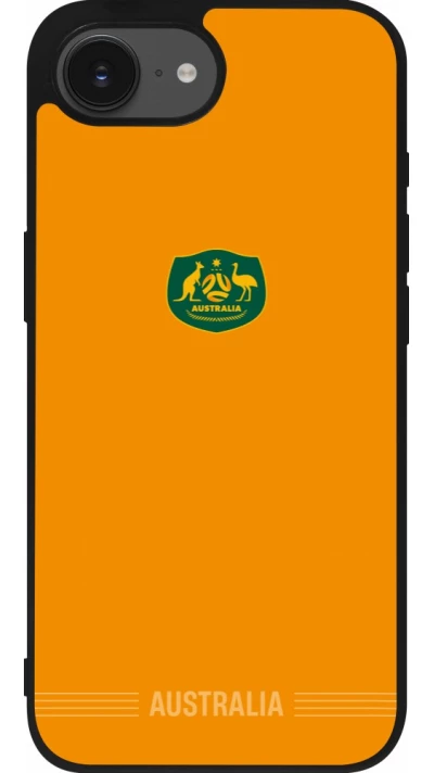 iPhone 17e / 16e Case Hülle - Silikon schwarz Australien 2026 personalisierbares Fussballtrikot