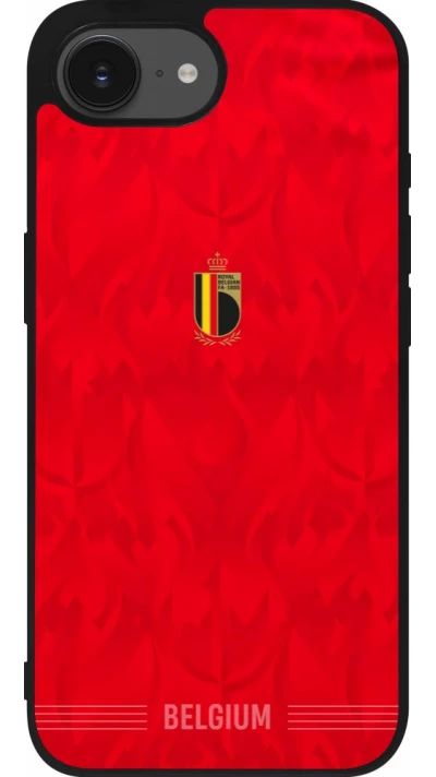 iPhone 17e / 16e Case Hülle - Silikon schwarz Belgien 2026 personalisierbares Fussballtrikot