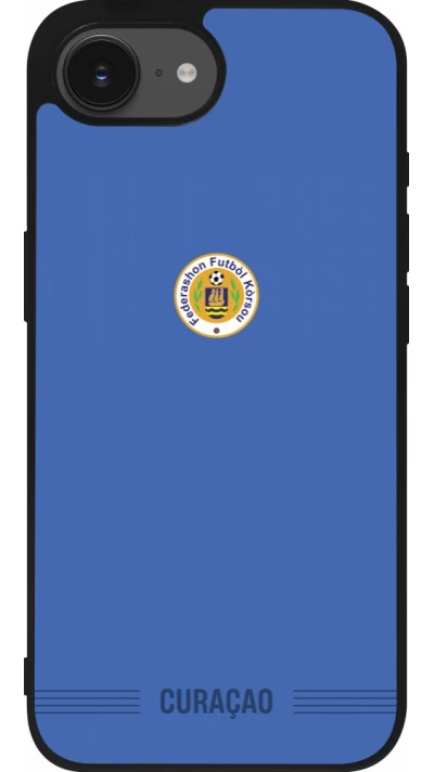 iPhone 17e / 16e Case Hülle - Silikon schwarz Curaçao 2026 personalisierbares Fussballtrikot