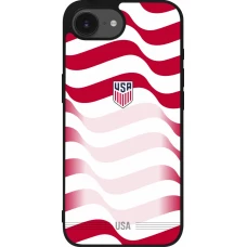 iPhone 17e / 16e Case Hülle - Silikon schwarz Vereinigten Staaten 2026 personalisierbares Fussballtrikot