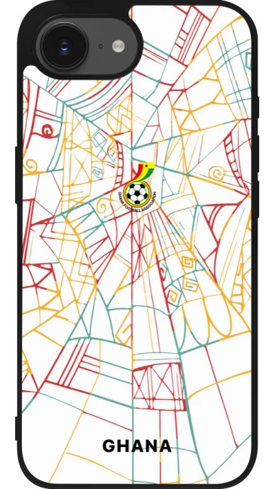 iPhone 17e / 16e Case Hülle - Silikon schwarz Ghana 2026 personalisierbares Fussballtrikot