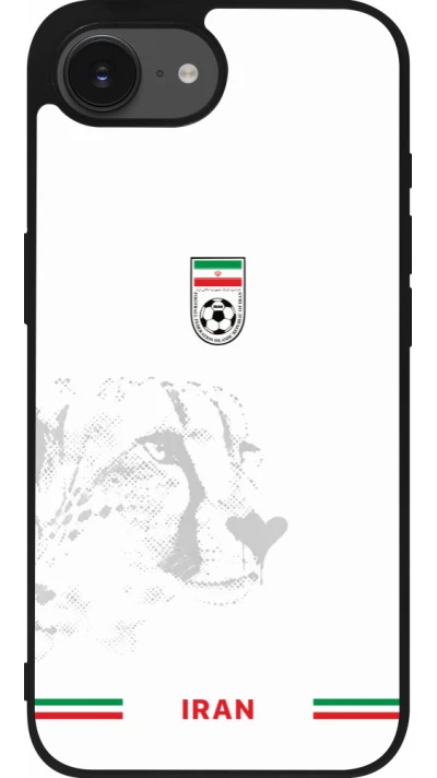 iPhone 17e / 16e Case Hülle - Silikon schwarz Iran 2026 personalisierbares Fussballtrikot