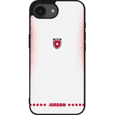 iPhone 17e / 16e Case Hülle - Silikon schwarz Jordanien 2026 personalisierbares Fussballtrikot