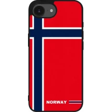 iPhone 17e / 16e Case Hülle - Silikon schwarz Norwegen 2026 personalisierbares Fussballtrikot