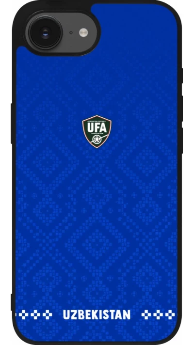 iPhone 17e / 16e Case Hülle - Silikon schwarz Usbekistan 2026 personalisierbares Fussballtrikot