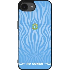 iPhone 17e / 16e Case Hülle - Silikon schwarz Demokratische Republik Kongo 2026 personalisierbares Fussballtrikot