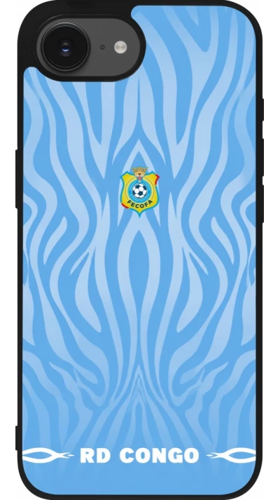 iPhone 17e / 16e Case Hülle - Silikon schwarz Demokratische Republik Kongo 2026 personalisierbares Fussballtrikot