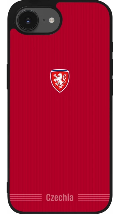 iPhone 17e / 16e Case Hülle - Silikon schwarz Tschechische Republik 2026 personalisierbares Fussballtrikot