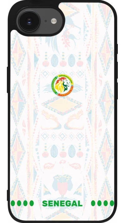 iPhone 17e / 16e Case Hülle - Silikon schwarz Senegal 2026 personalisierbares Fussballtrikot
