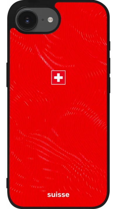 iPhone 17e / 16e Case Hülle - Silikon schwarz Schweiz 2026 personalisierbares Fussballtrikot