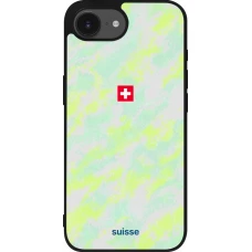 iPhone 17e / 16e Case Hülle - Silikon schwarz Schweiz Away 2026 personalisierbares Fussballtrikot