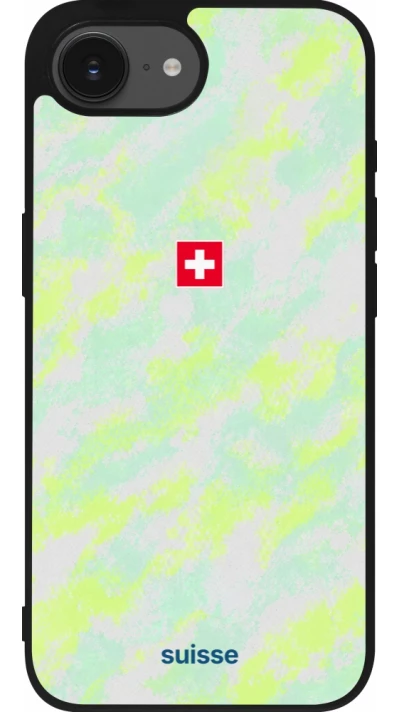 iPhone 17e / 16e Case Hülle - Silikon schwarz Schweiz Away 2026 personalisierbares Fussballtrikot