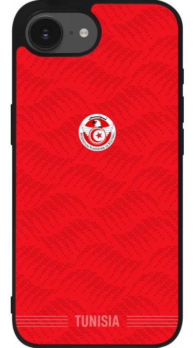 iPhone 17e / 16e Case Hülle - Silikon schwarz Tunesien 2026 personalisierbares Fussballtrikot