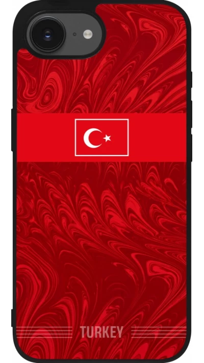 iPhone 17e / 16e Case Hülle - Silikon schwarz Türkei 2026 personalisierbares Fussballtrikot