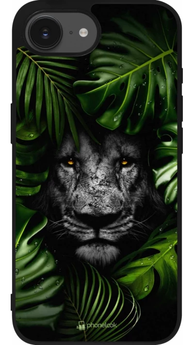 Coque iPhone 17e / 16e - Silicone rigide noir Forest Lion