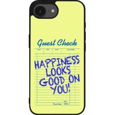 Coque iPhone 17e / 16e - Silicone rigide noir Guest check 2026