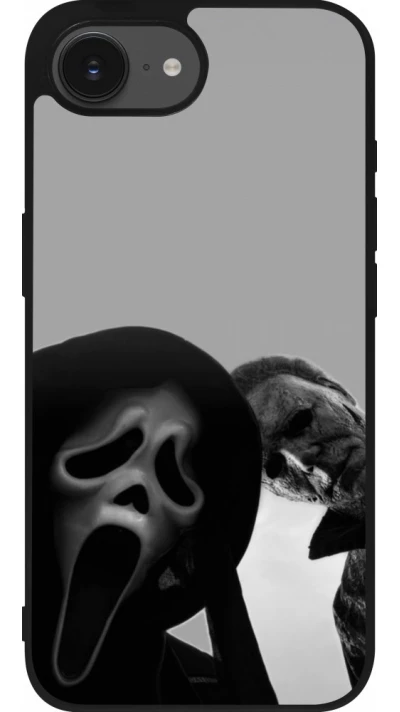 iPhone 17e / 16e Case Hülle - Silikon schwarz Halloween 2026 Scream and Michael Myers