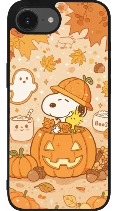 iPhone 17e / 16e Case Hülle - Silikon schwarz Halloween 2026 Snoopy Halloween