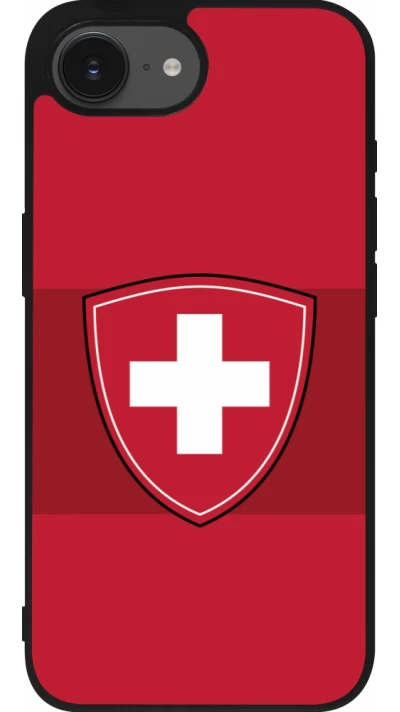 iPhone 17e / 16e Case Hülle - Silikon schwarz Hockey World Championship Ecusson Suisse