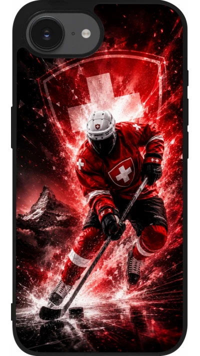 iPhone 17e / 16e Case Hülle - Silikon schwarz Hockey World Championship Player