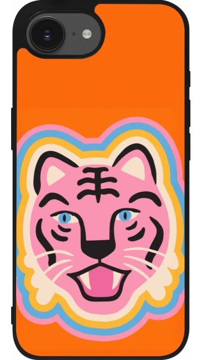 Coque iPhone 17e / 16e - Silicone rigide noir Lion colors 2026