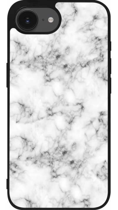 Coque iPhone 17e / 16e - Silicone rigide noir Marble 01