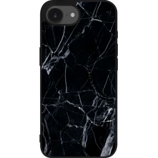 iPhone 16e Case Hülle - Silikon schwarz Marble Black 01