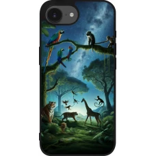 iPhone 16e Case Hülle - Silikon schwarz Paradies der exotischen Tiere