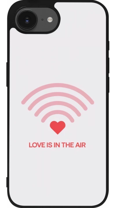 Coque iPhone 17e / 16e - Silicone rigide noir Saint Valentines Day 26 Love is in the air