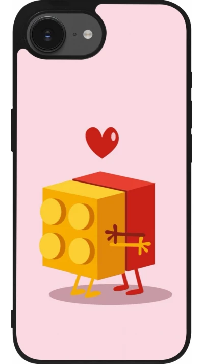 Coque iPhone 17e / 16e - Silicone rigide noir Saint Valentines Day 26 Puzzle
