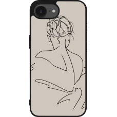 Coque iPhone 17e / 16e - Silicone rigide noir Salnikova 05