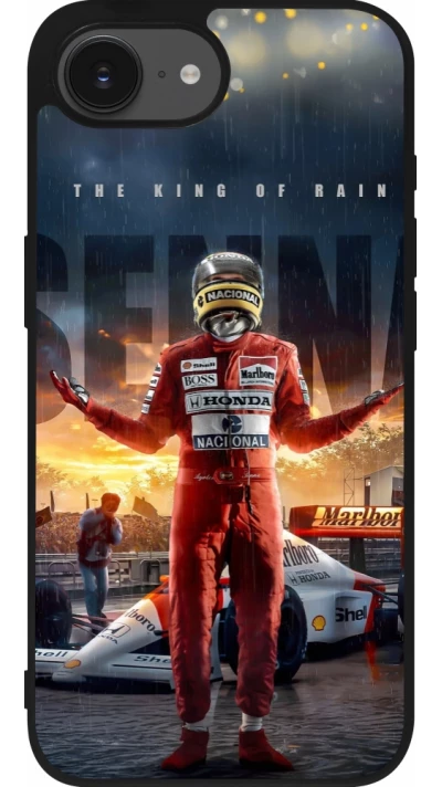 Coque iPhone 17e / 16e - Silicone rigide noir Senna The King of Rain