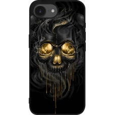 Coque iPhone 17e / 16e - Silicone rigide noir Skull 02