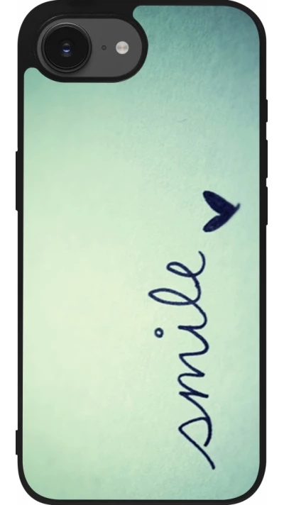 Coque iPhone 17e / 16e - Silicone rigide noir Smile