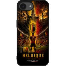 iPhone 17e / 16e Case Hülle - Silikon schwarz Fussball Belgien splash 2026