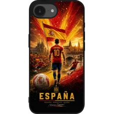 iPhone 17e / 16e Case Hülle - Silikon schwarz Fussball Espanien splash 2026