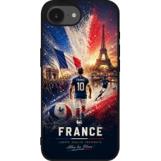 iPhone 17e / 16e Case Hülle - Silikon schwarz Fussball Frankreich splash 2026