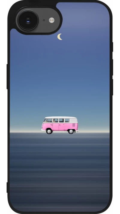Coque iPhone 17e / 16e - Silicone rigide noir Spring 23 pink bus