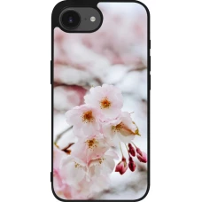 iPhone 17e / 16e Case Hülle - Silikon schwarz Cherry tree Spring 2026