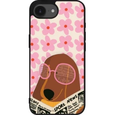 Coque iPhone 17e / 16e - Silicone rigide noir Dog with newspaper Spring 2026