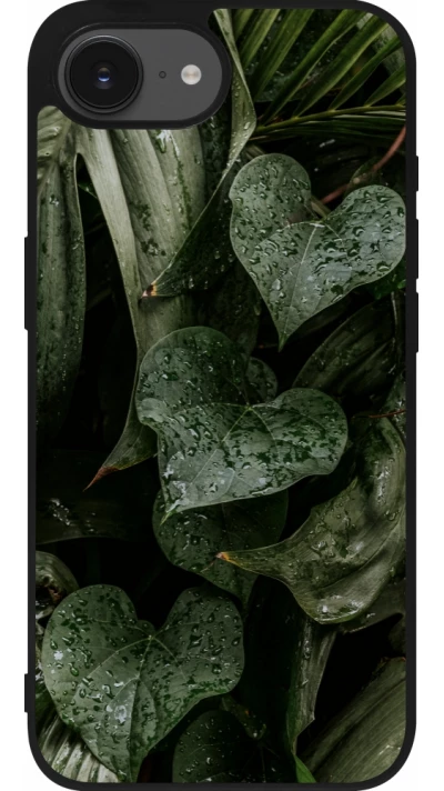 Coque iPhone 17e / 16e - Silicone rigide noir Spring 23 fresh plants
