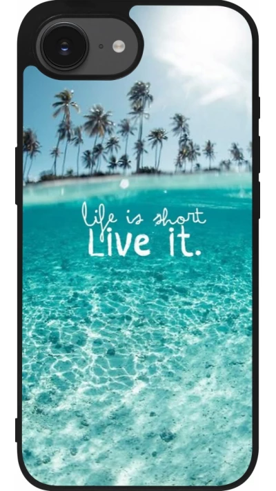 Coque iPhone 17e / 16e - Silicone rigide noir Summer 18 24